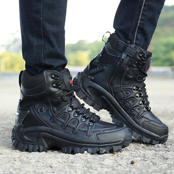 Men's Work Boots with Tactical Design & Lace Up | Hiking