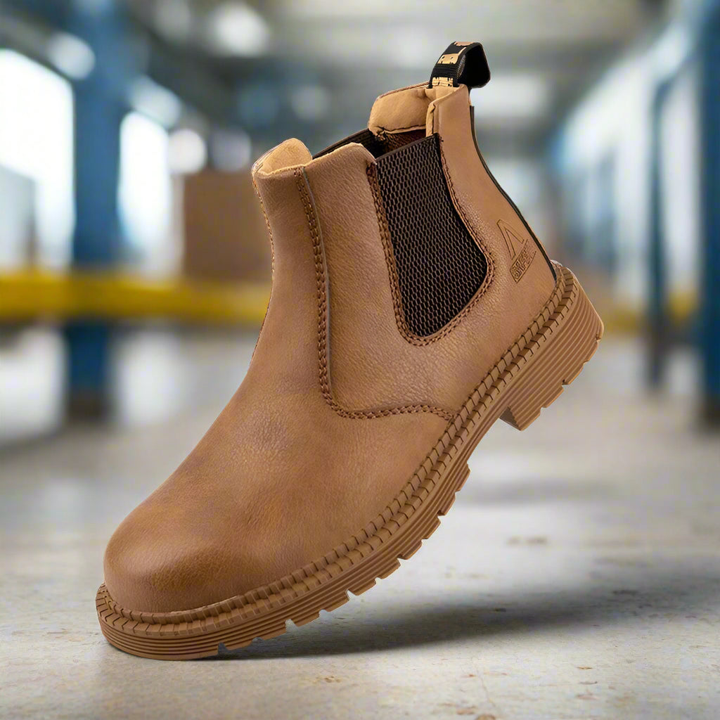 Men's Work Steel Cap Boots Elastic Sided | Slip-On