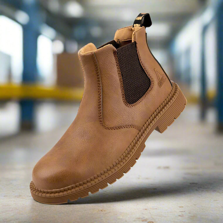 Men's Work Steel Cap Boots Elastic Sided | Slip-On