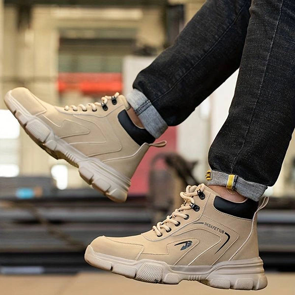 Men's Work Steel Cap Boots Lace-Up | Ankle