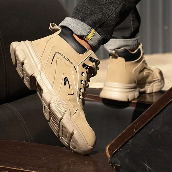 Men's Work Steel Cap Boots Lace-Up | Ankle