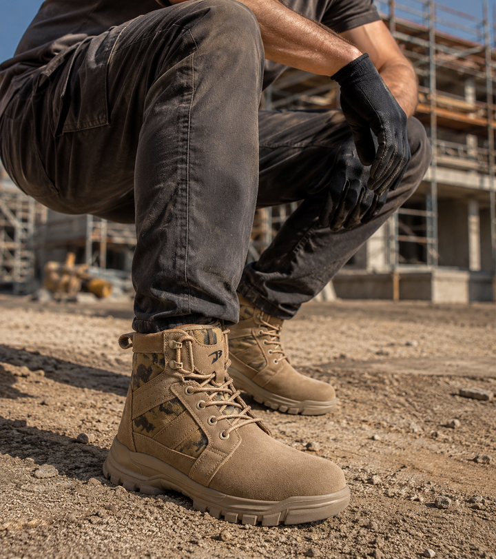 Men's Work Steel Cap Boots Lace-Up | Camo