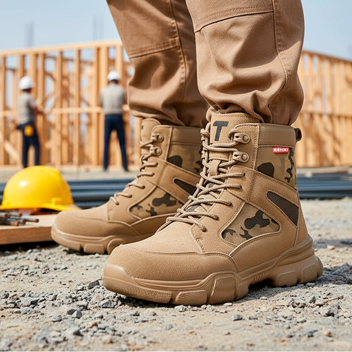Men's Work Steel Cap Boots Lace-Up | Camo