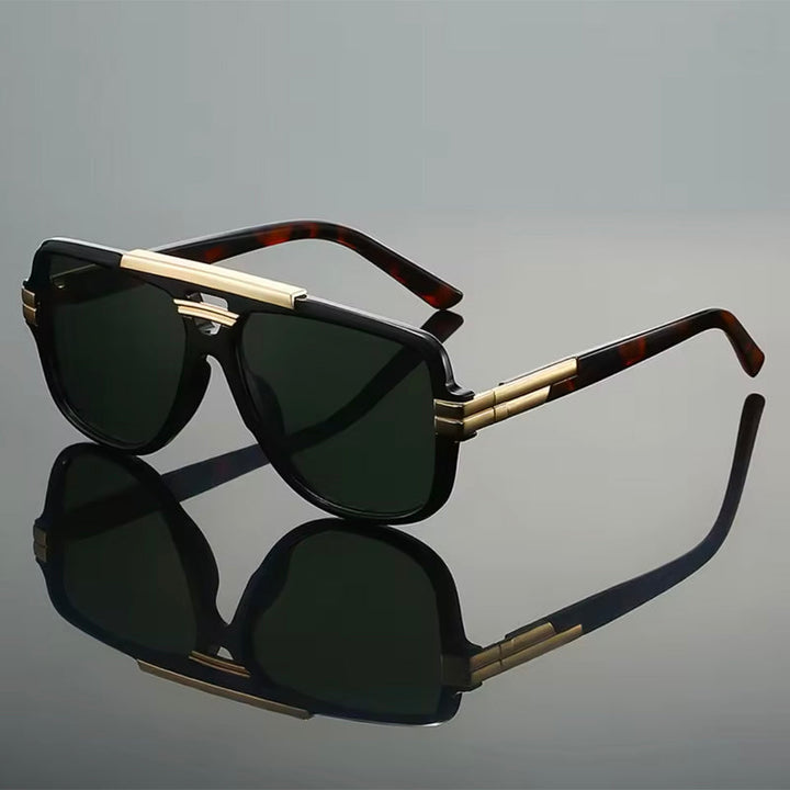 Oversized Sunglasses with Double Bridge | Retro Square