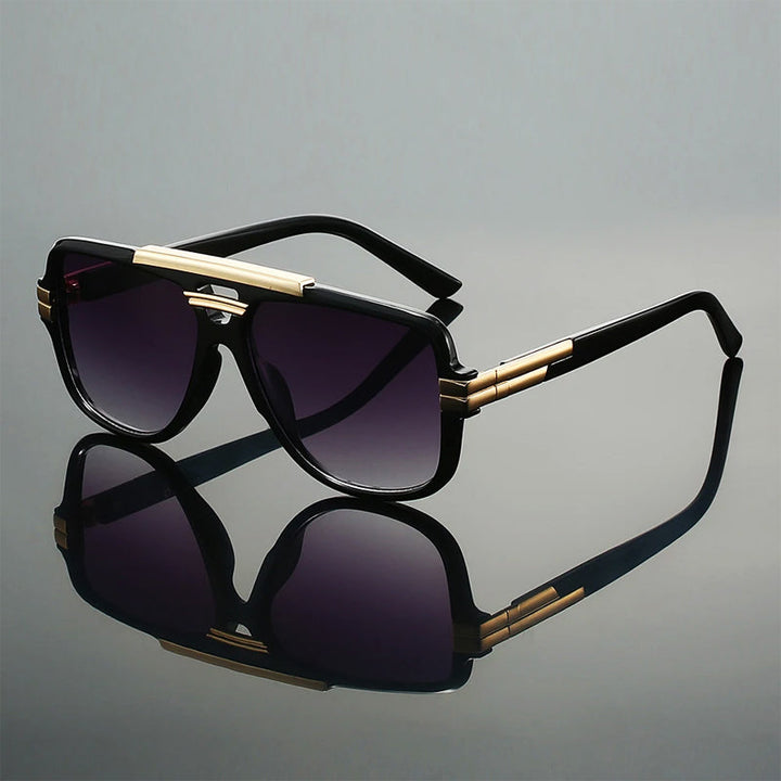 Oversized Sunglasses with Double Bridge | Retro Square