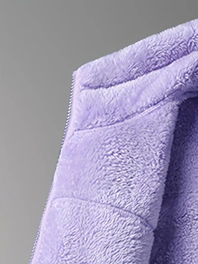 Women's Winter Jacket Fluffy Zip-Up Stand Collar | Reversible