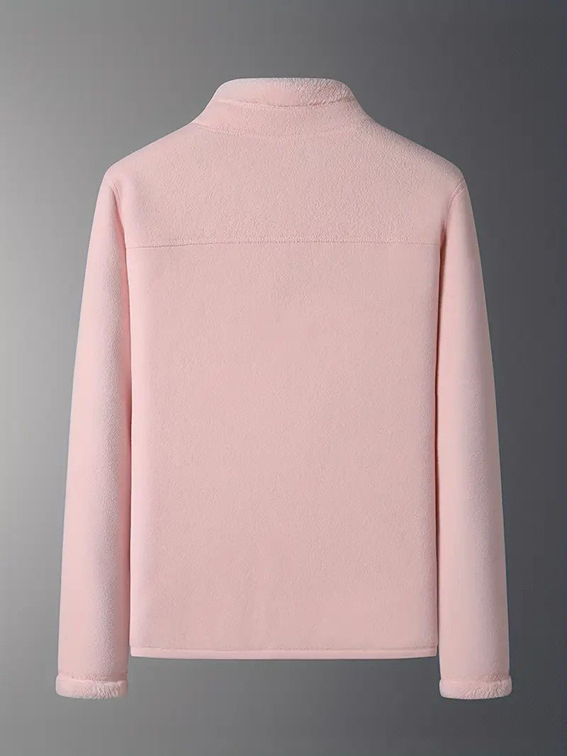 Women's Winter Jacket Fluffy Zip-Up Stand Collar | Reversible