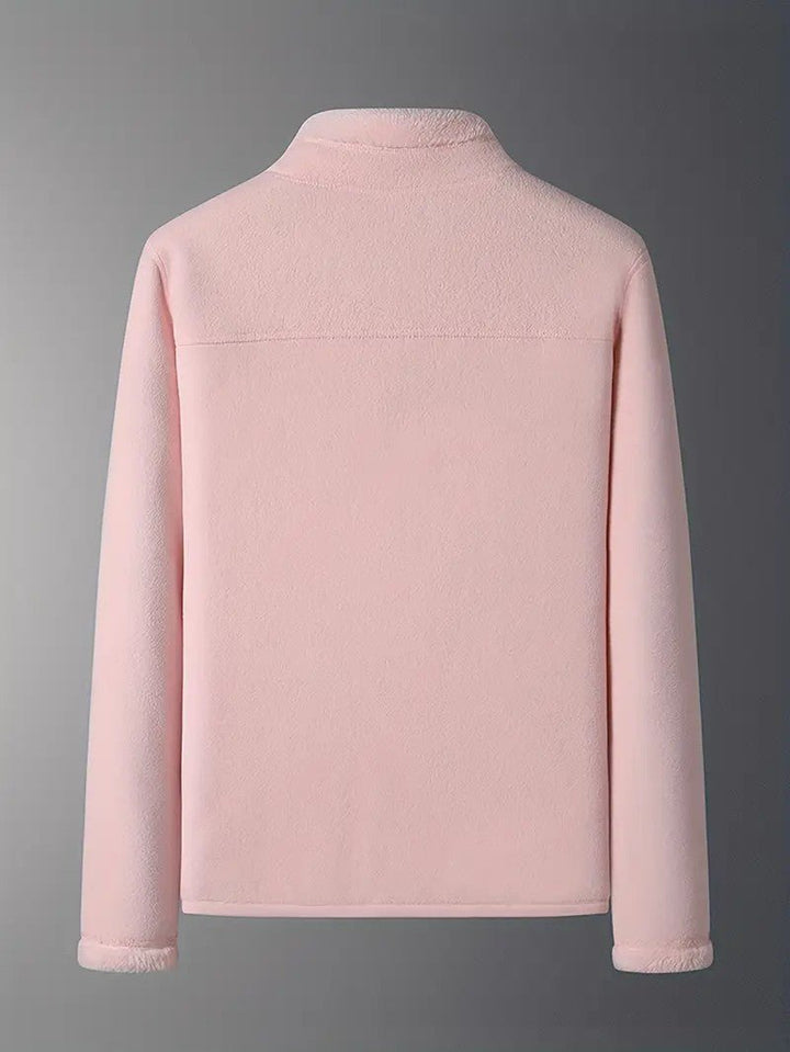 Women's Winter Jacket Fluffy Zip-Up Stand Collar | Reversible