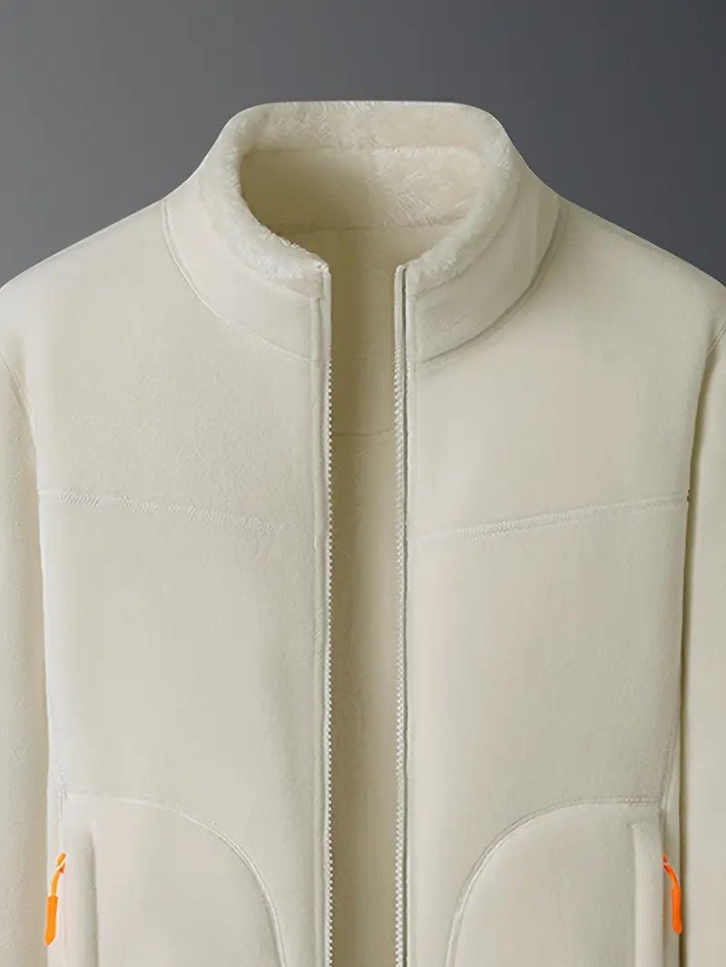 Women's Winter Jacket Fluffy Zip-Up Stand Collar | Reversible
