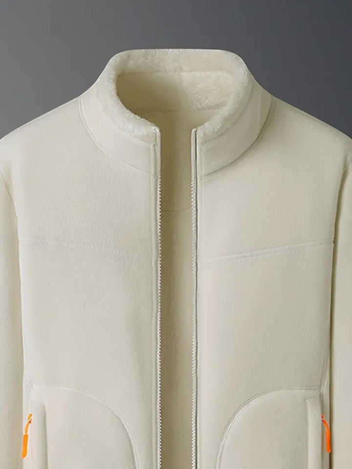 Women's Winter Jacket Fluffy Zip-Up Stand Collar | Reversible