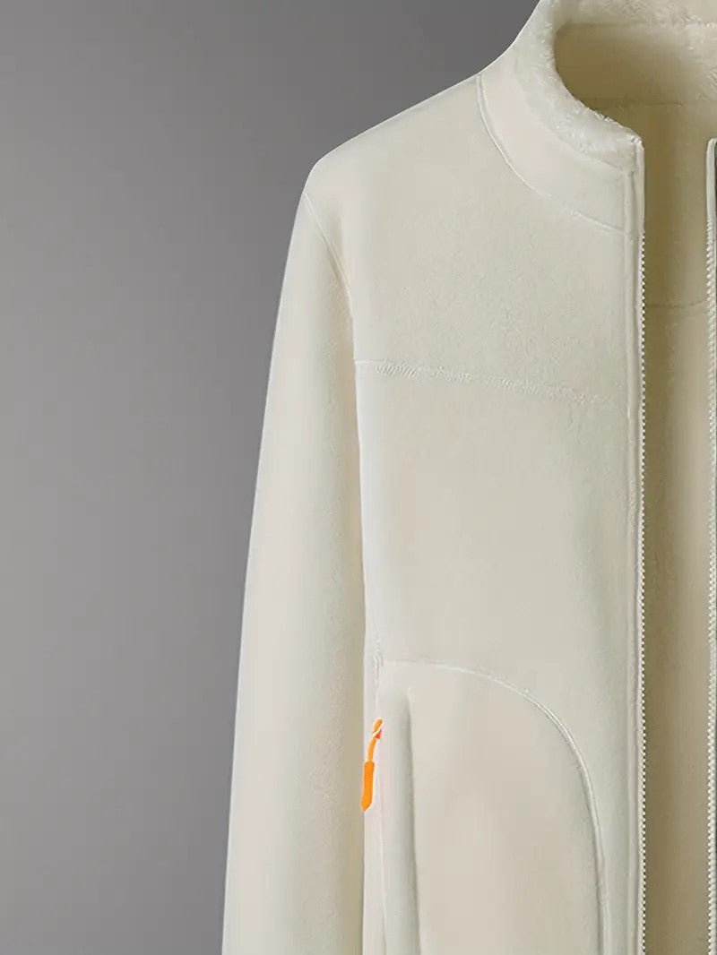 Women's Winter Jacket Fluffy Zip-Up Stand Collar | Reversible