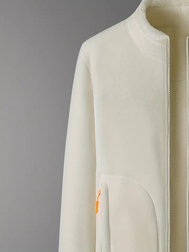 Women's Winter Jacket Fluffy Zip-Up Stand Collar | Reversible