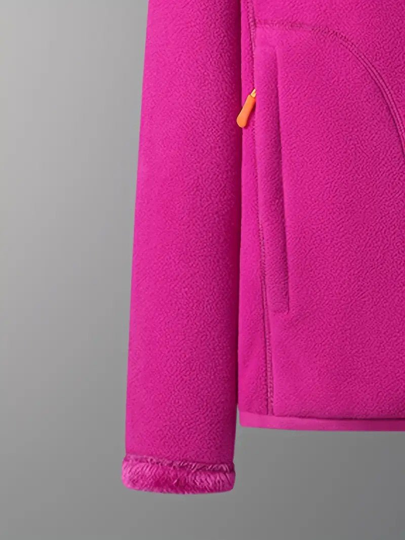 Women's Winter Jacket Fluffy Zip-Up Stand Collar | Reversible