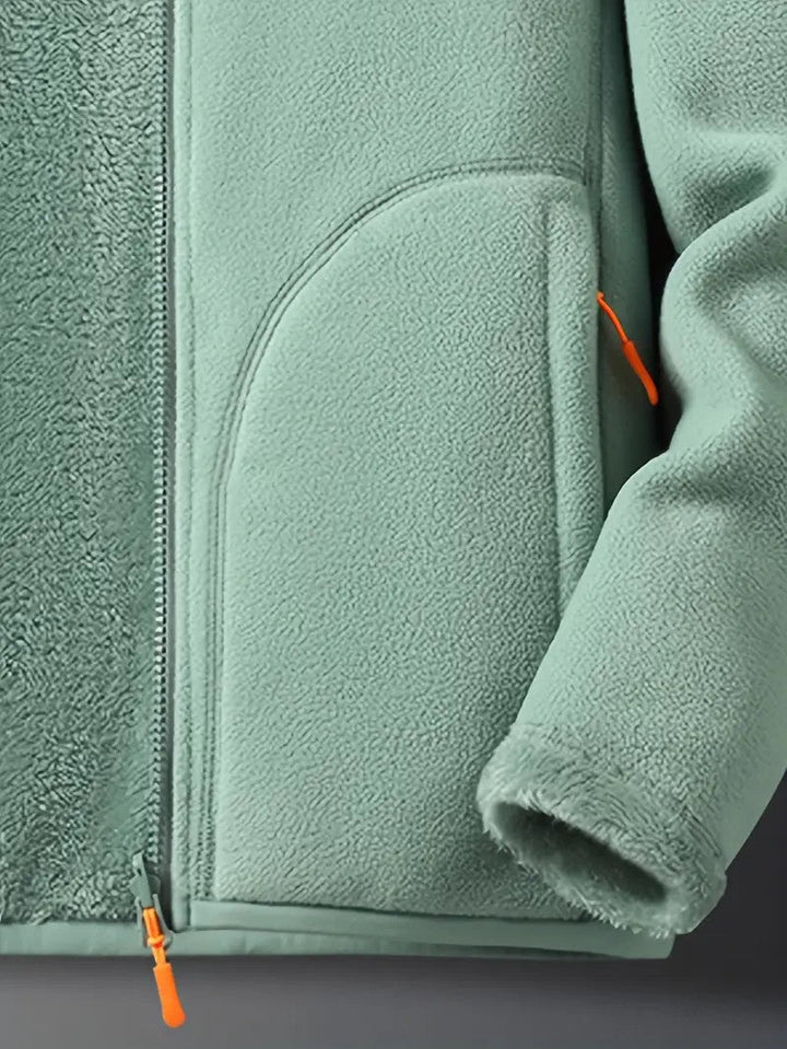 Women's Winter Jacket Fluffy Zip-Up Stand Collar | Reversible