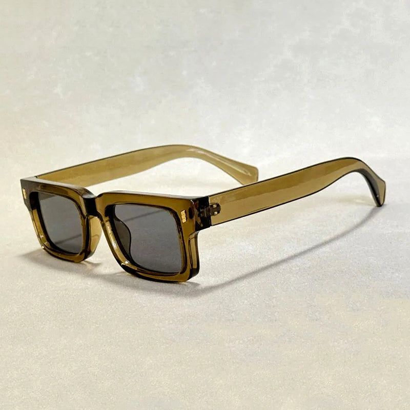 Sunglasses Rectangle Chunky with Rivet Hinge | Retro