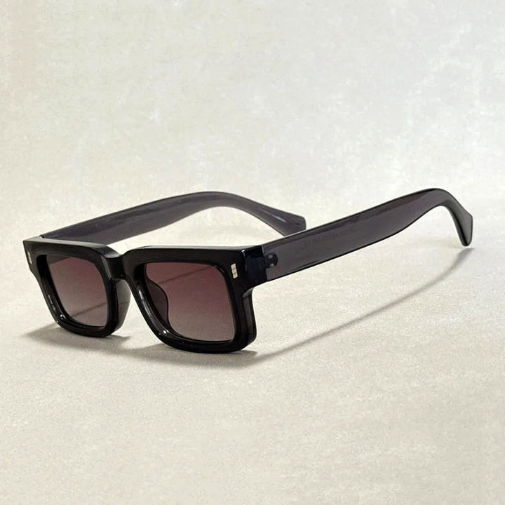 Sunglasses Rectangle Chunky with Rivet Hinge | Retro