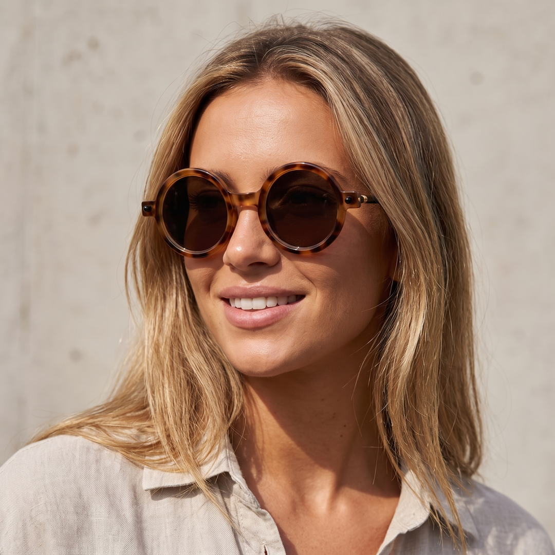Sunglasses Round Retro with Tinted Lens | Vintage