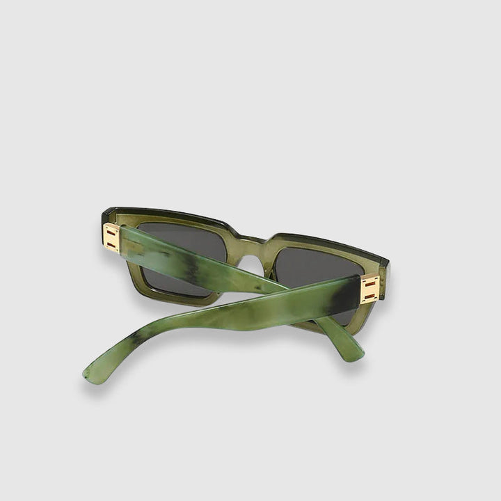Sunglasses Square Chunky with Marble Arm Design | Retro