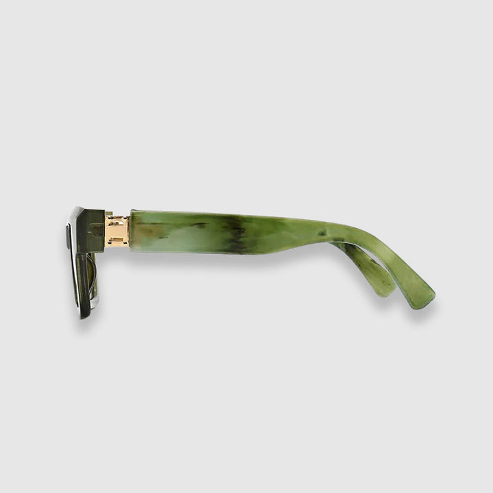 Sunglasses Square Chunky with Marble Arm Design | Retro