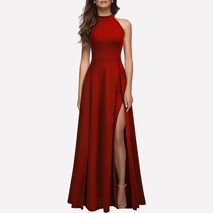 Women's A-Line Formal Dress | Halter Maxi