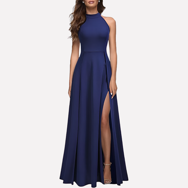 Women's A-Line Formal Dress | Halter Maxi