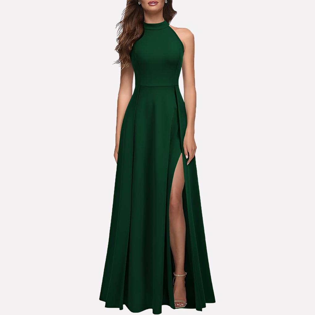 Women's A-Line Formal Dress | Halter Maxi