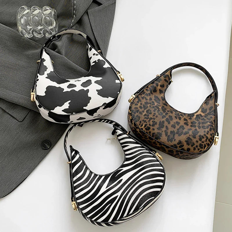 Women's Animal Print Handbags with Zipper | Shoulder Bag
