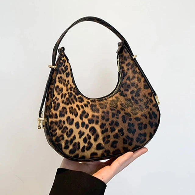 Women's Animal Print Handbags with Zipper | Shoulder Bag