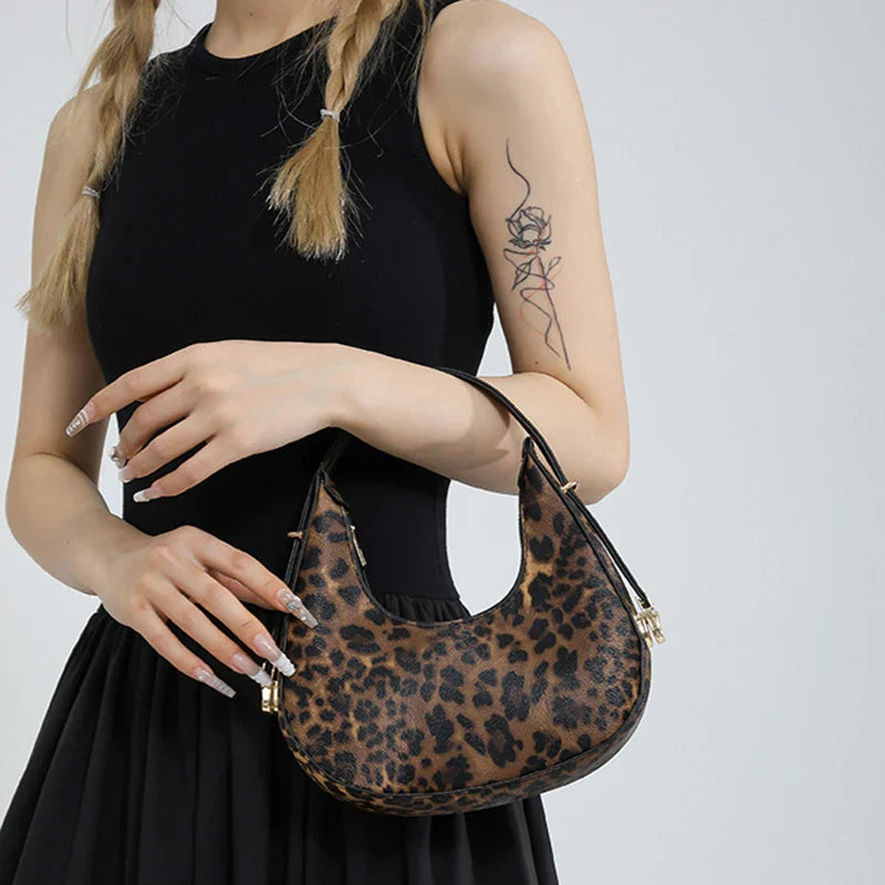 Women's Animal Print Handbags with Zipper | Shoulder Bag