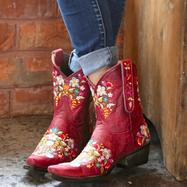 Women's Ankle Cowgirl Boots & Pointed Toe | Floral