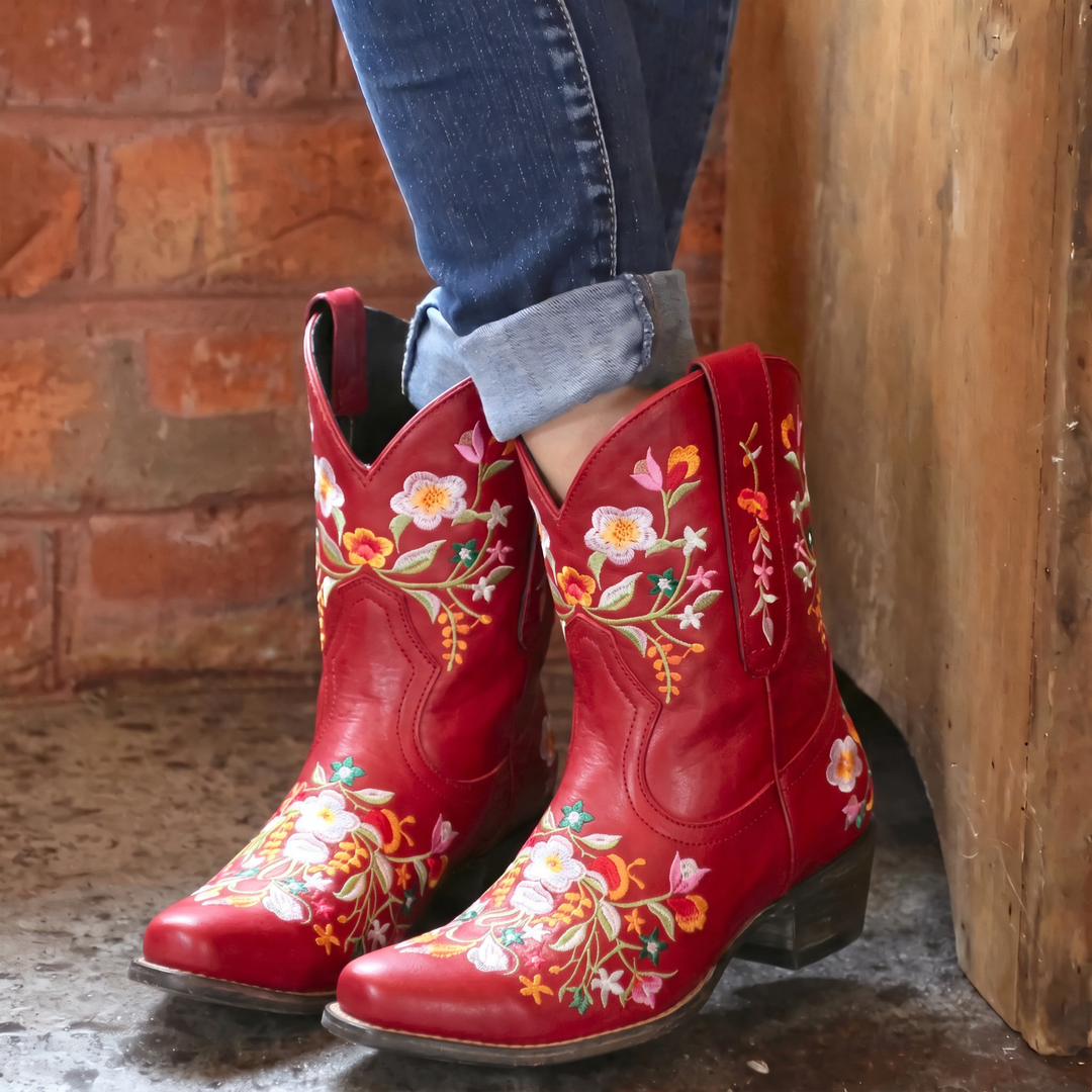 Women's Ankle Cowgirl Boots & Pointed Toe | Floral