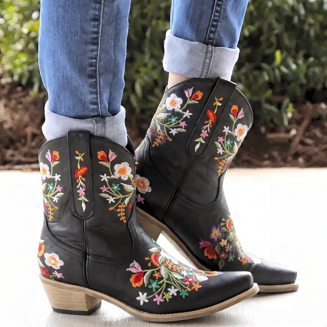 Women's Ankle Cowgirl Boots & Pointed Toe | Floral