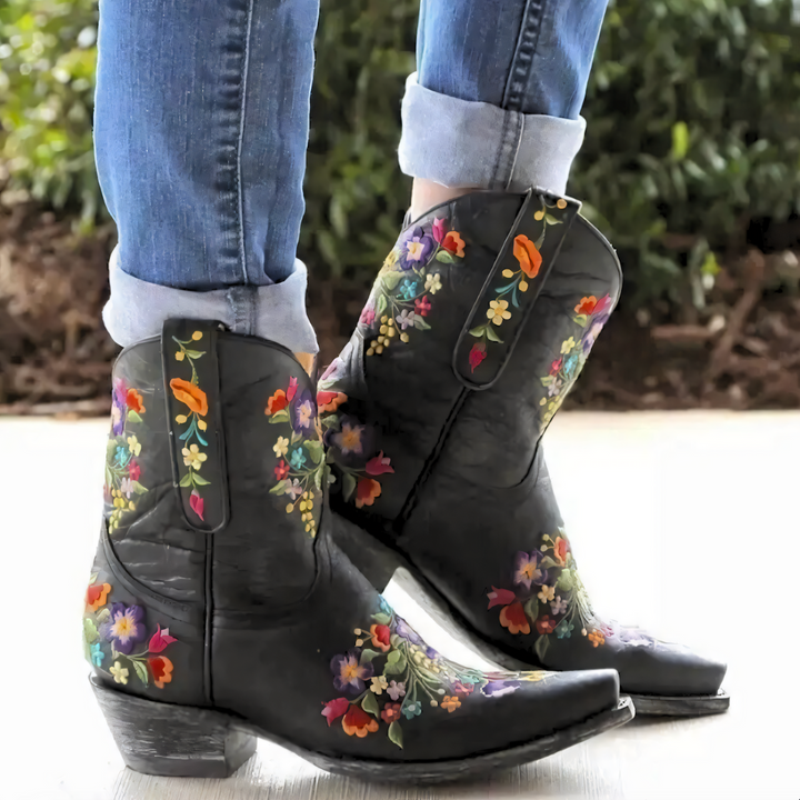Women's Ankle Cowgirl Boots & Pointed Toe | Floral
