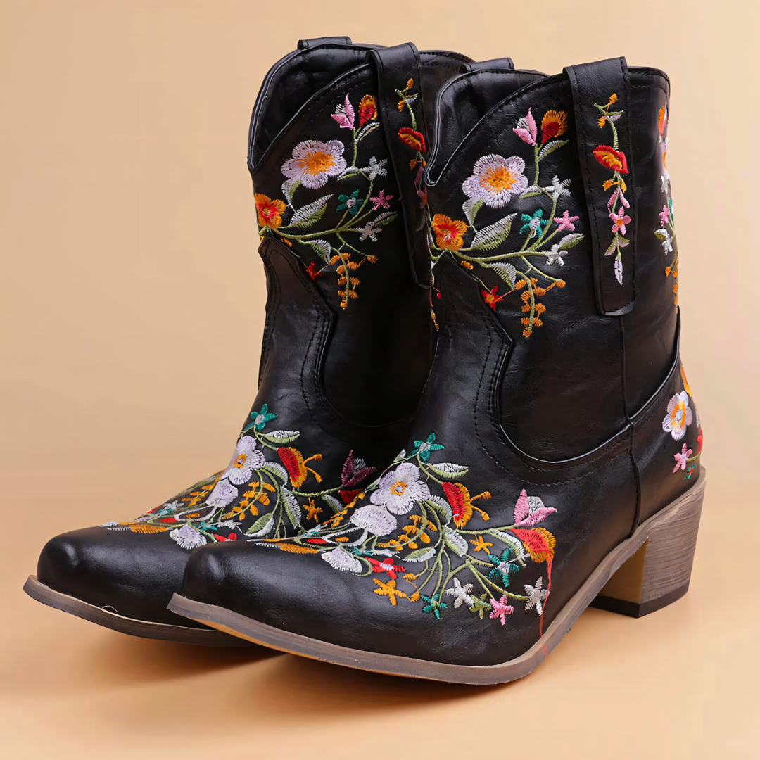 Women's Ankle Cowgirl Boots & Pointed Toe | Floral