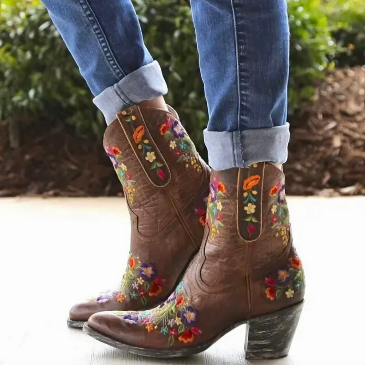Women's Ankle Cowgirl Boots & Pointed Toe | Floral