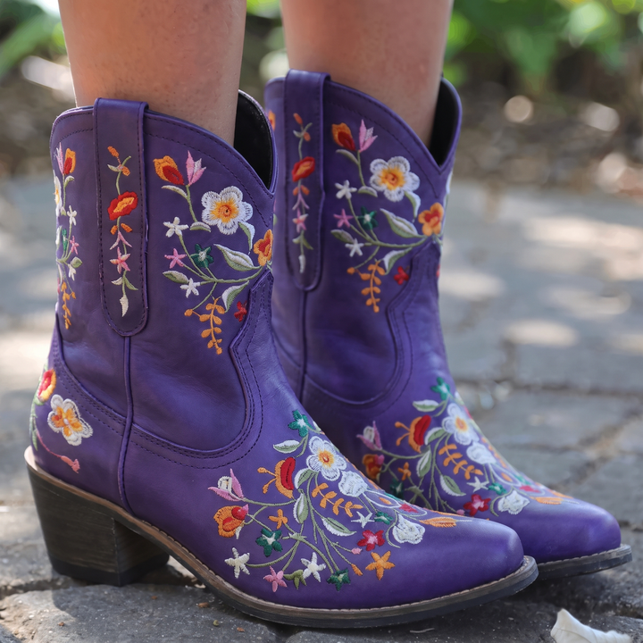 Women's Ankle Cowgirl Boots & Pointed Toe | Floral