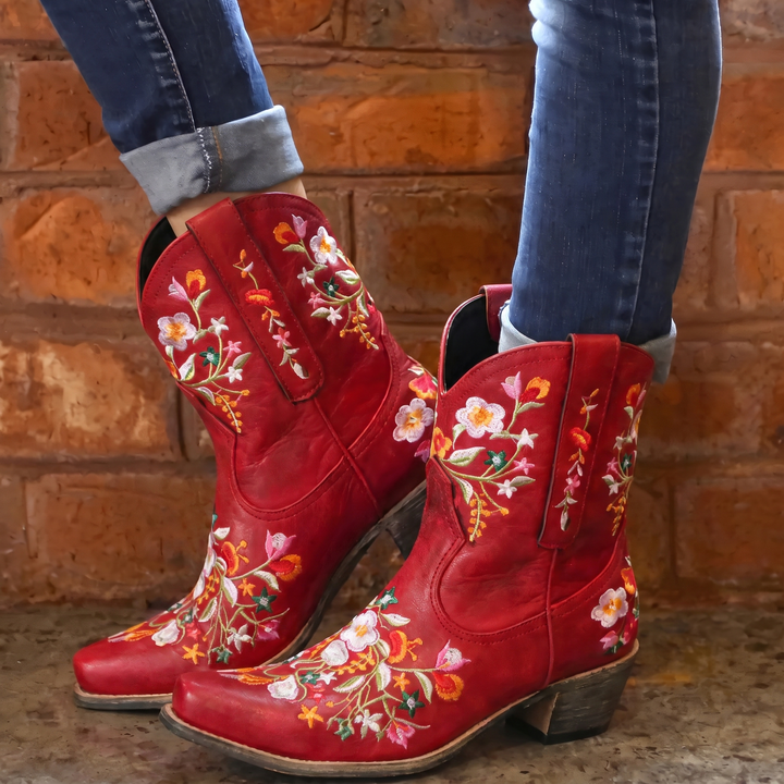 Women's Ankle Cowgirl Boots & Pointed Toe | Floral