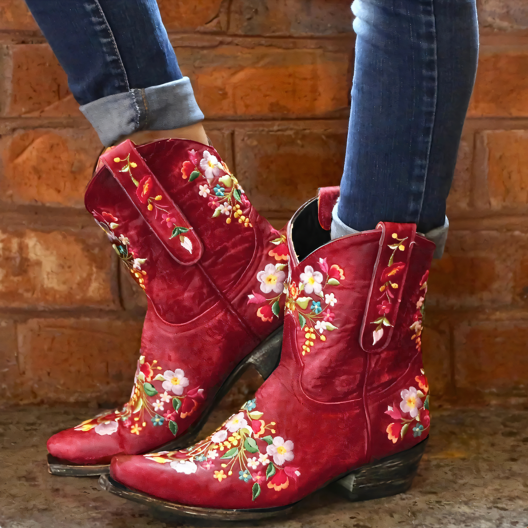 Women's Ankle Cowgirl Boots & Pointed Toe | Floral