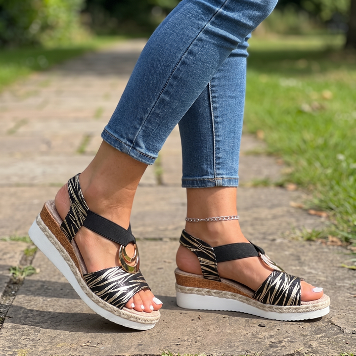 Women's Ankle Strap Wedges & Ring Buckle | Platform