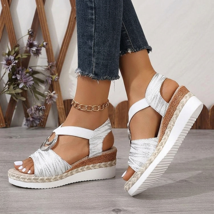 Women's Ankle Strap Wedges & Ring Buckle | Platform