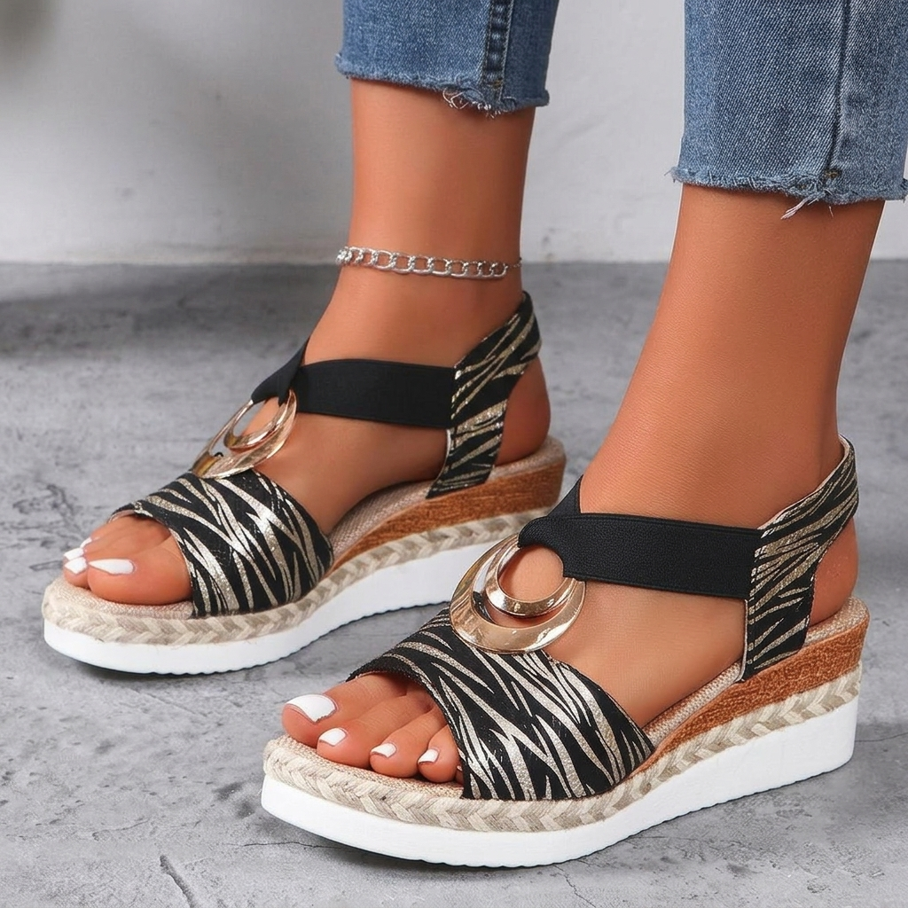 Women's Ankle Strap Wedges & Ring Buckle | Platform