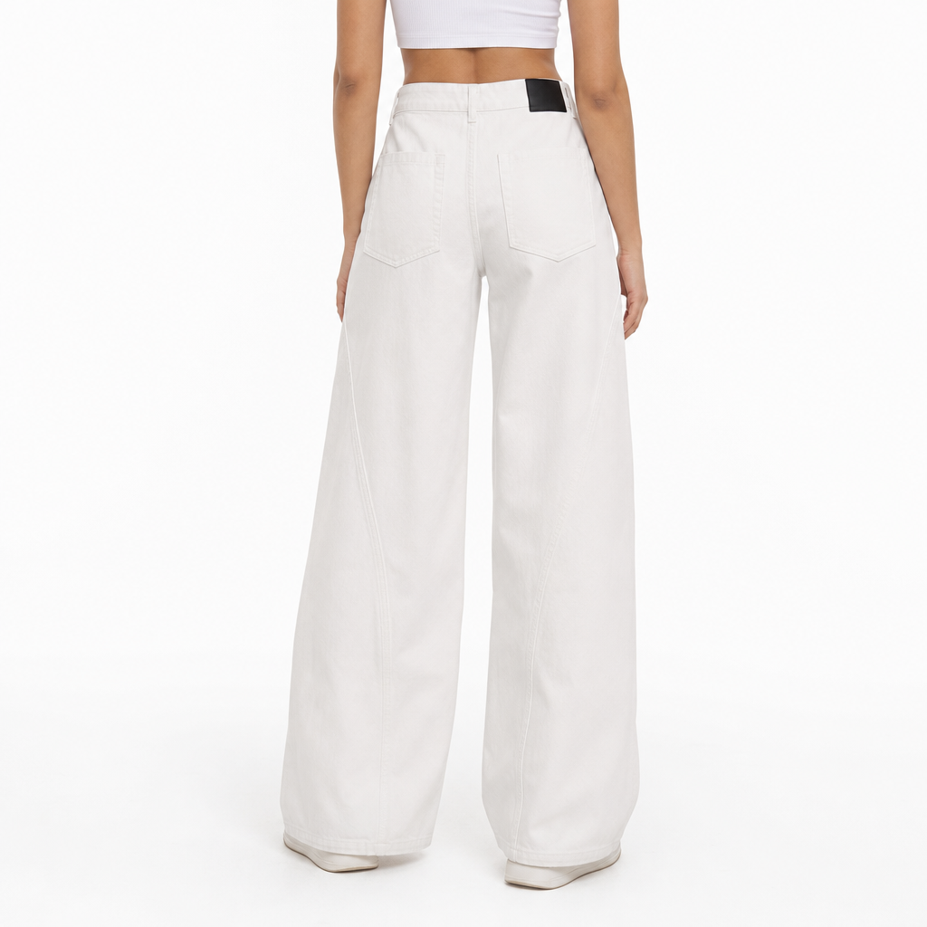 Women's Baggy Jeans Barrel with Curved Seams | Wide Leg