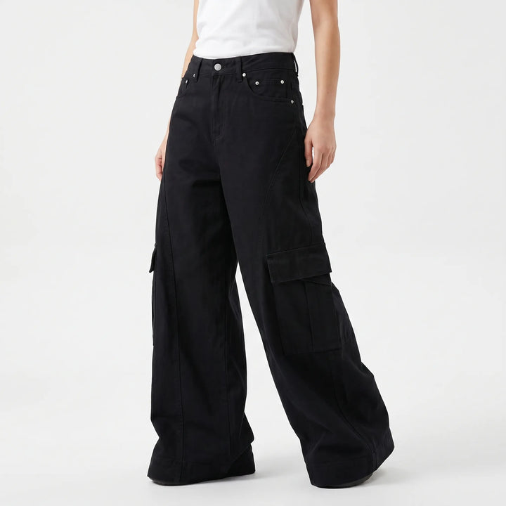 Women's Baggy Jeans Cargo with Wide Leg | Pockets
