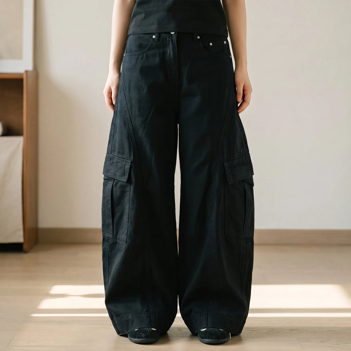 Women's Baggy Jeans Cargo with Wide Leg | Pockets