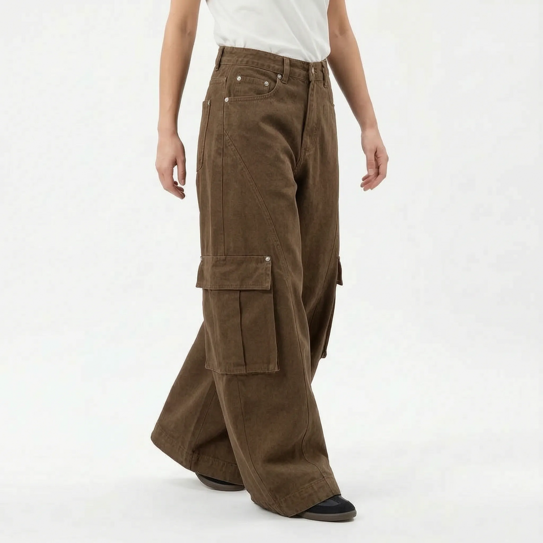 Women's Baggy Jeans Cargo with Wide Leg | Pockets