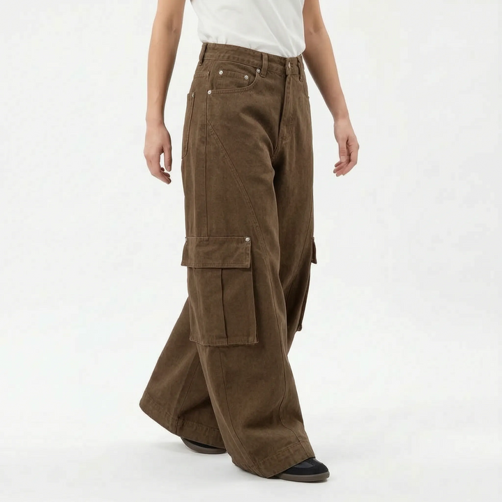 Women's Baggy Jeans Cargo with Wide Leg | Pockets