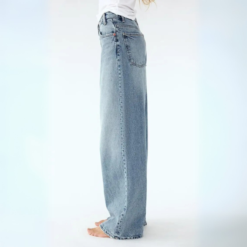 Women's Baggy Jeans High-Waisted & Wide Leg | Crossover Waist