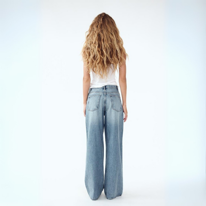 Women's Baggy Jeans High-Waisted & Wide Leg | Crossover Waist