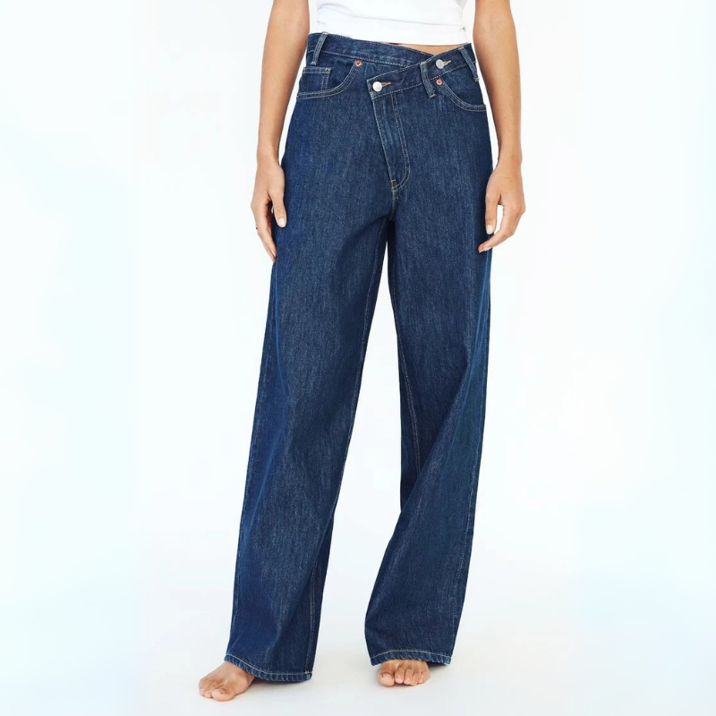 Women's Baggy Jeans High-Waisted & Wide Leg | Crossover Waist