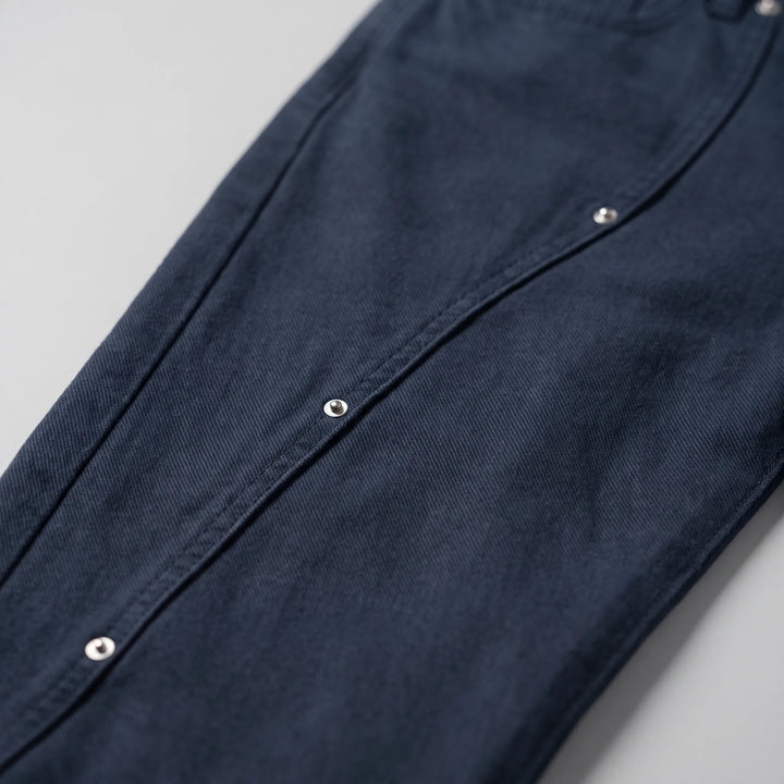 Women's Baggy Jeans with Button Seams | Wide Leg